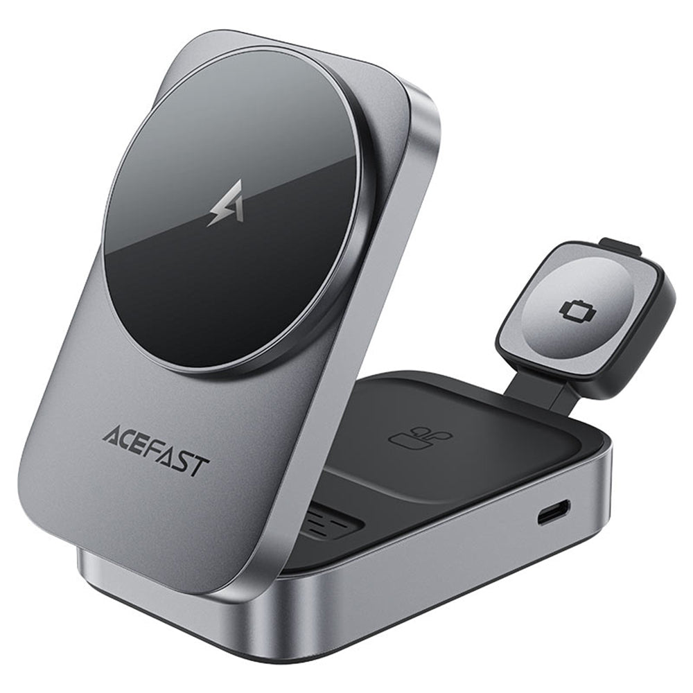 Φορτιστής Δικτύου Ασύρματος Acefast E22 3σε1, 22.5W, 1.67A, Γκρι