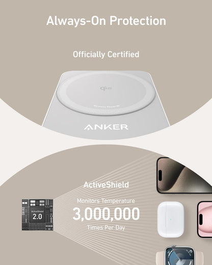 Anker MagGo 3in1 Wireless Network Charger, 15W, 1.67A, White B2557321