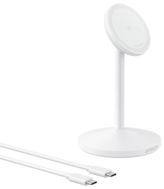 Φορτιστής Δικτύου Wireless Anker MagGo Stand, 15W, 1.67A, Λευκό A25X1H21