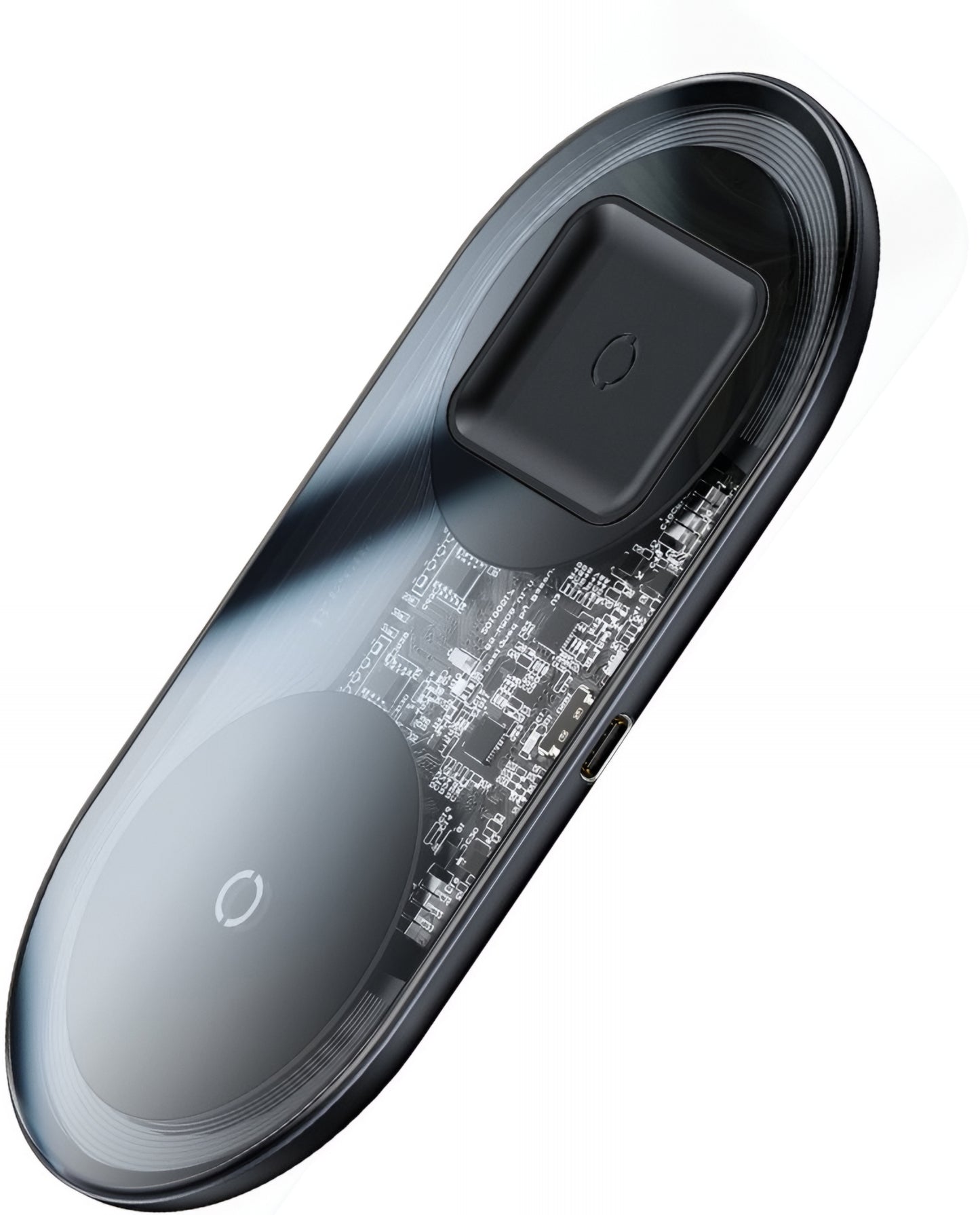 Φορτιστής Δικτύου Ασύρματος Baseus Simple 2in1, 15W, 1.67A, Διαφανής WXJK-A01