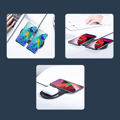 Φορτιστής Δικτύου Ασύρματος Baseus Simple 2in1, 15W, 1.67A, Διαφανής WXJK-A01