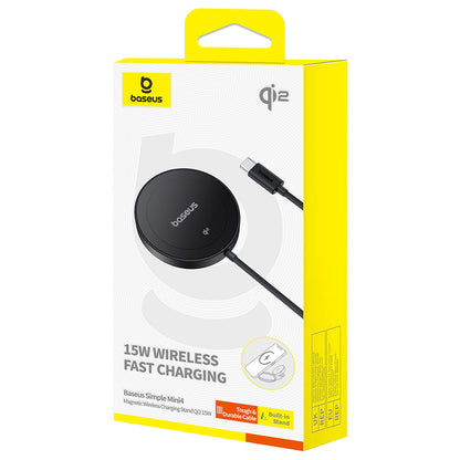 Φορτιστής Δικτύου Ασύρματος Baseus Simple Mini4, 15W, 1.67A, Μαύρος P10273300121-02