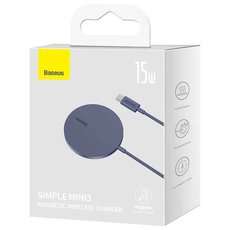 Φορτιστής Δικτύου Ασύρματος Baseus Simple Mini3, 15W, 1.67A, Μωβ CCJJ040205