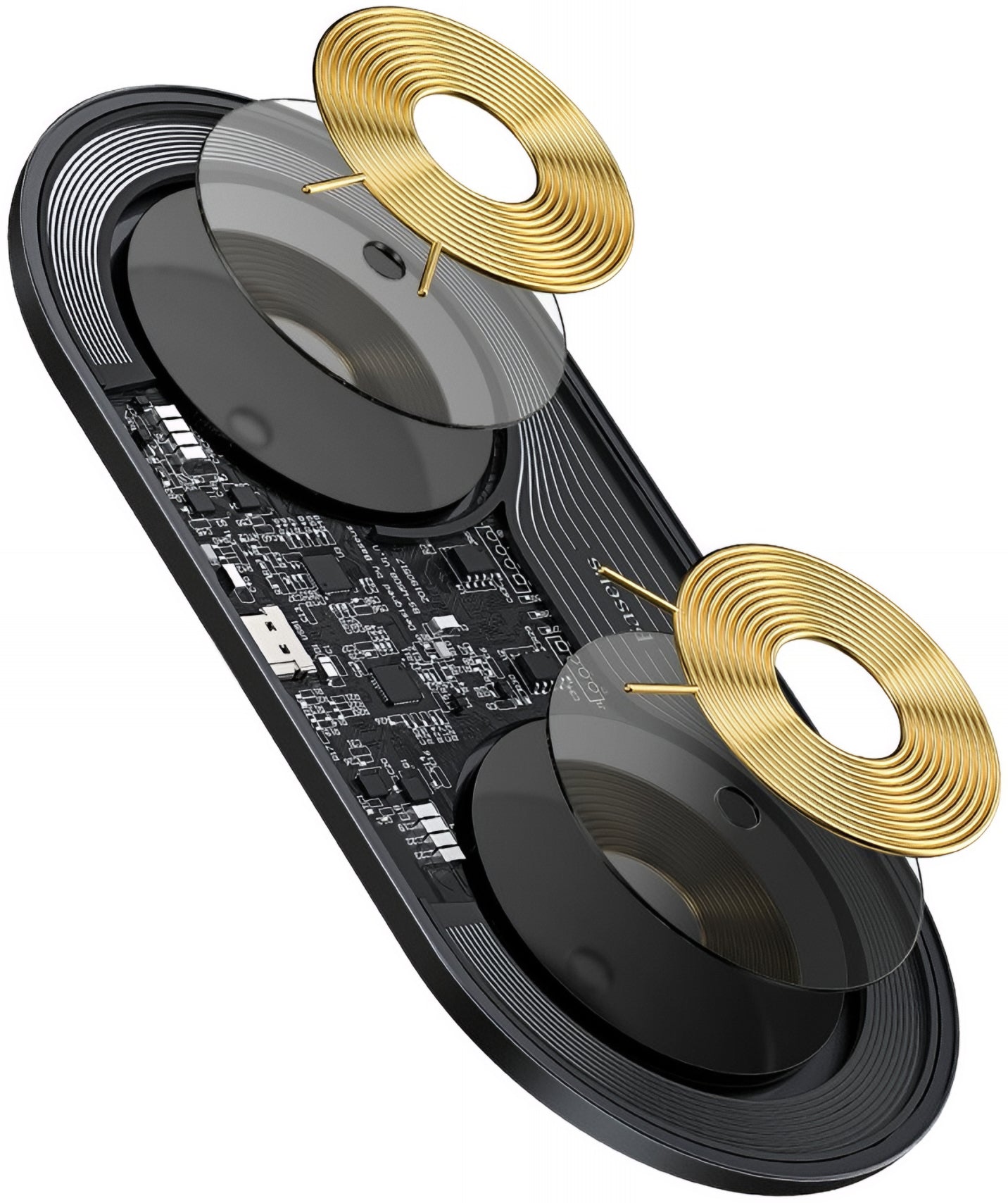 Φορτιστής Δικτύου Ασύρματος Baseus Simple 2in1, 15W, 1.67A, Διαφανής WXJK-A01