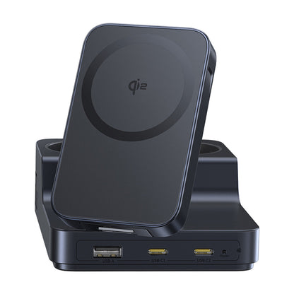 Φορτιστής Σταθμός Baseus Nomos ND11 QI 6in1, 67W, 3.35A, 1 x USB-A - 2 x USB-C - 2 x Schuko, Μαύρο P80015804213-00