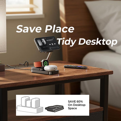 Φορτιστής Δικτύου Wireless Lisen 3in1, 15W, 1.67A, Μαύρο YL0424010003