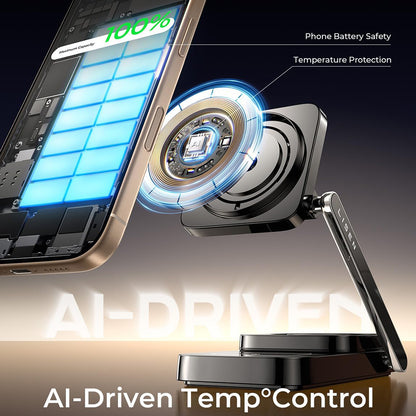 Φορτιστής Δικτύου Wireless Lisen 3in1, 15W, 1.67A, Μαύρο YL0424010003