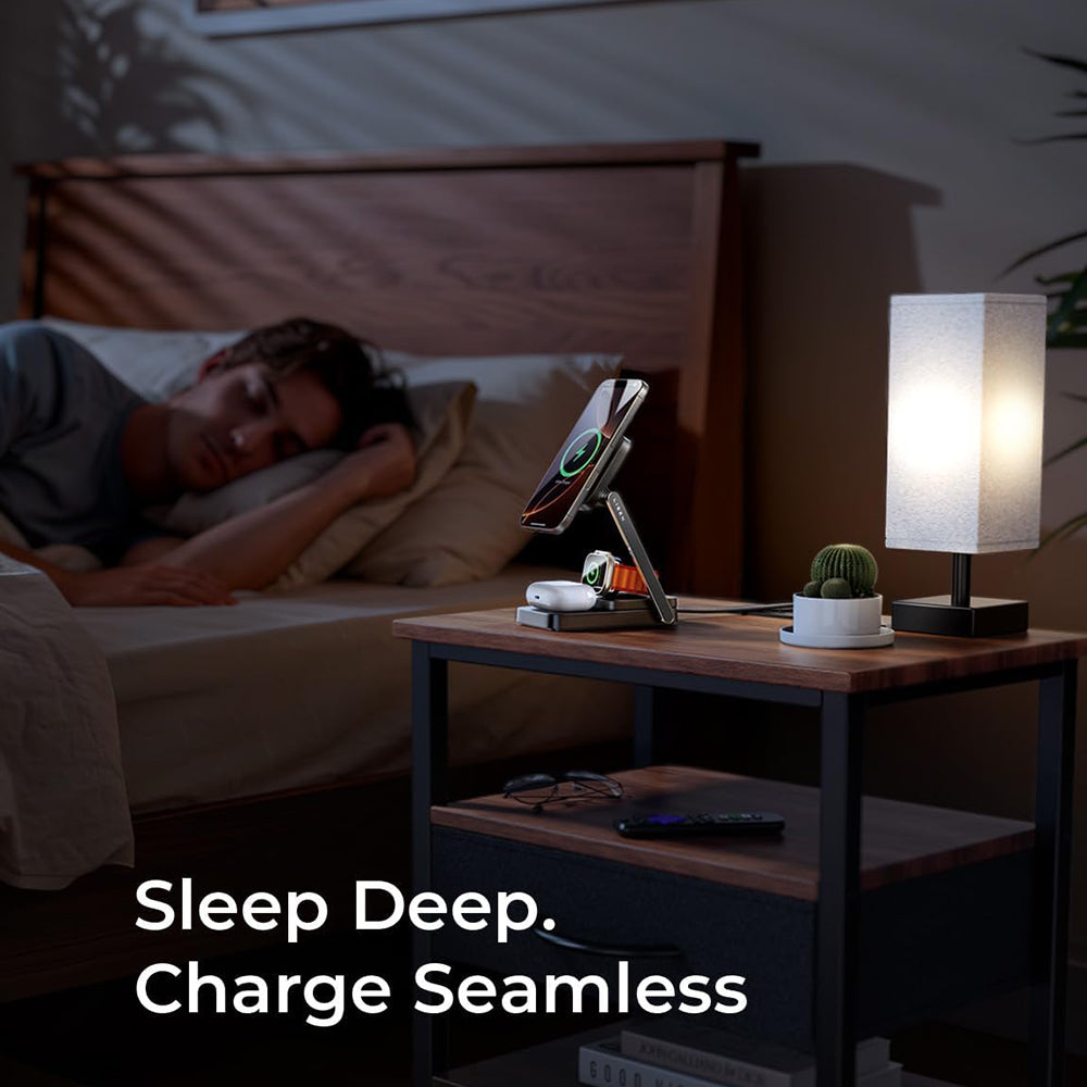 Φορτιστής Δικτύου Wireless Lisen 3in1, 15W, 1.67A, Μαύρο YL0424010003