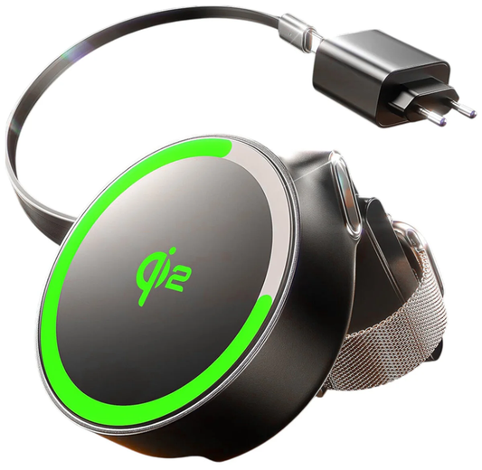 Φορτιστής Δικτύου Ασύρματος Lisen W602 2σε1, 15W, 1.67A, Μαύρος YL0324090008
