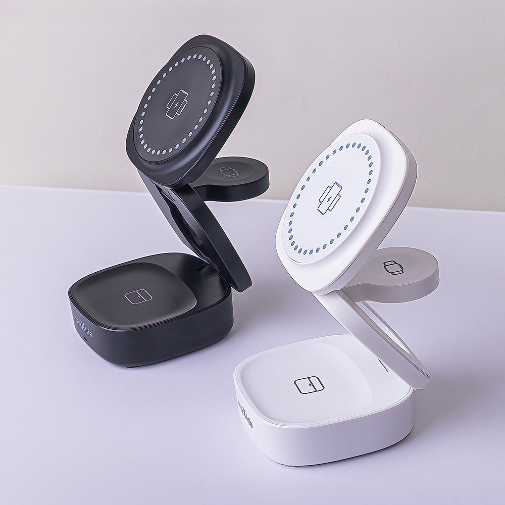 Φορτιστής Δικτύου Wireless MaXlife MXWC-06 3in1, 15W, 1.67A, Μαύρο