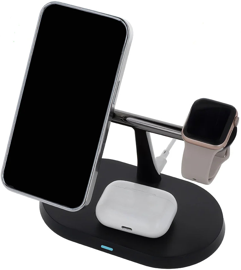 Φορτιστής Δικτύου Wireless MaXlife MXWC-03 3in1, 15W, 1.67A, Μαύρο