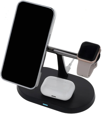 Φορτιστής Δικτύου Wireless MaXlife MXWC-03 3in1, 15W, 1.67A, Μαύρο