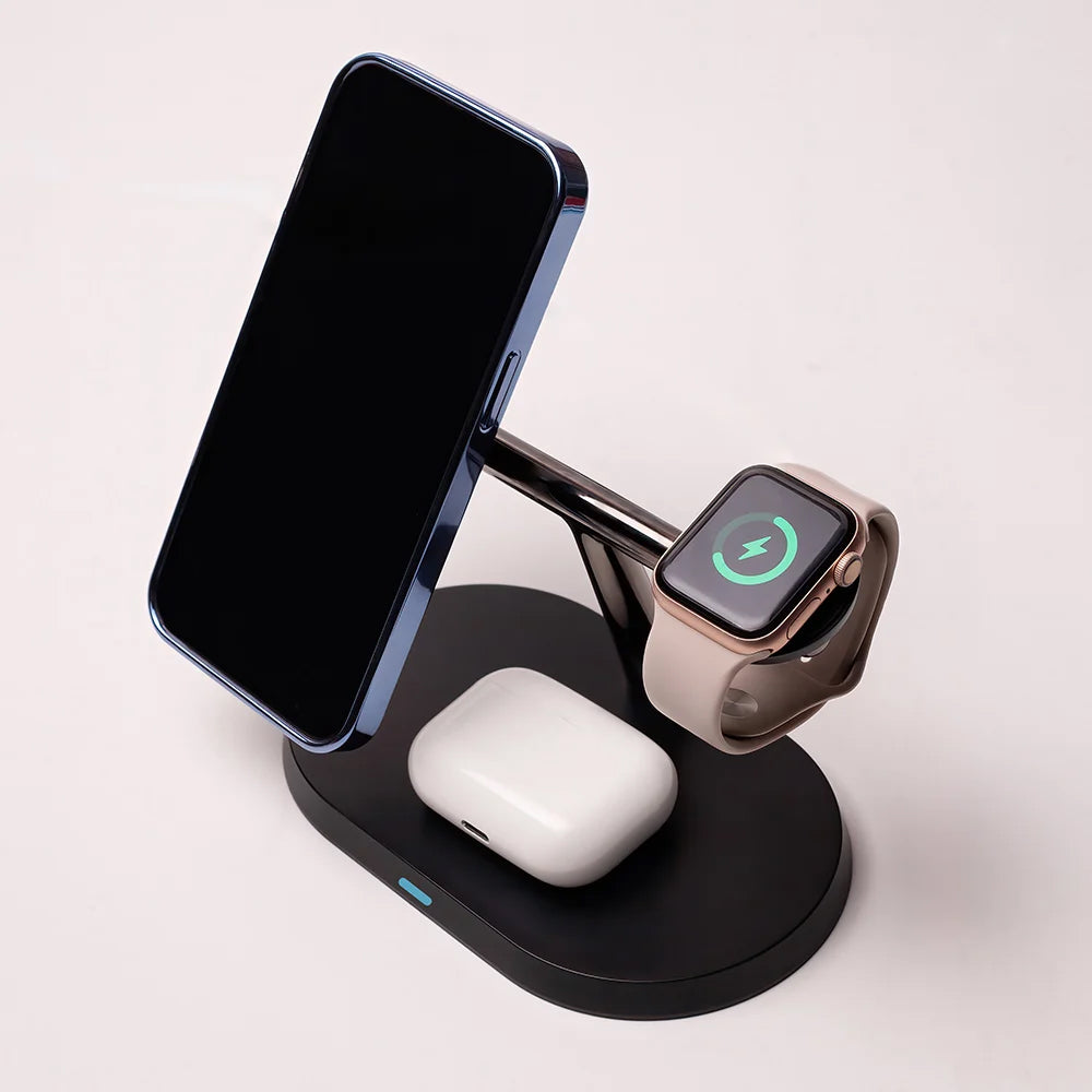 Φορτιστής Δικτύου Wireless MaXlife MXWC-03 3in1, 15W, 1.67A, Μαύρο