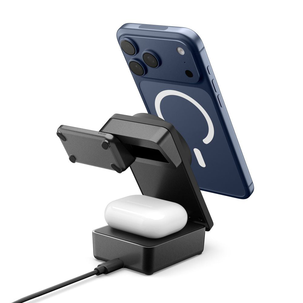 Φορτιστής Δικτύου Ασύρματος Spigen EF323MQ Essential 3in1, 25W, Μαύρος ACH10398