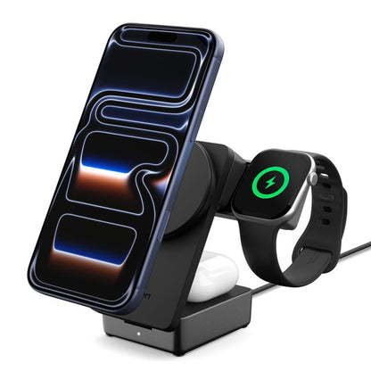 Φορτιστής Δικτύου Ασύρματος Spigen EF323MQ Essential 3in1, 25W, Μαύρος ACH10398