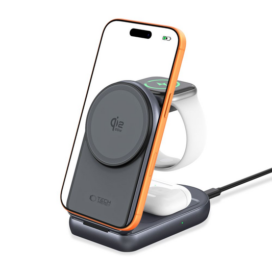 Tech-Protect A53 3in1 Wireless Network Charger, 25W, Gray