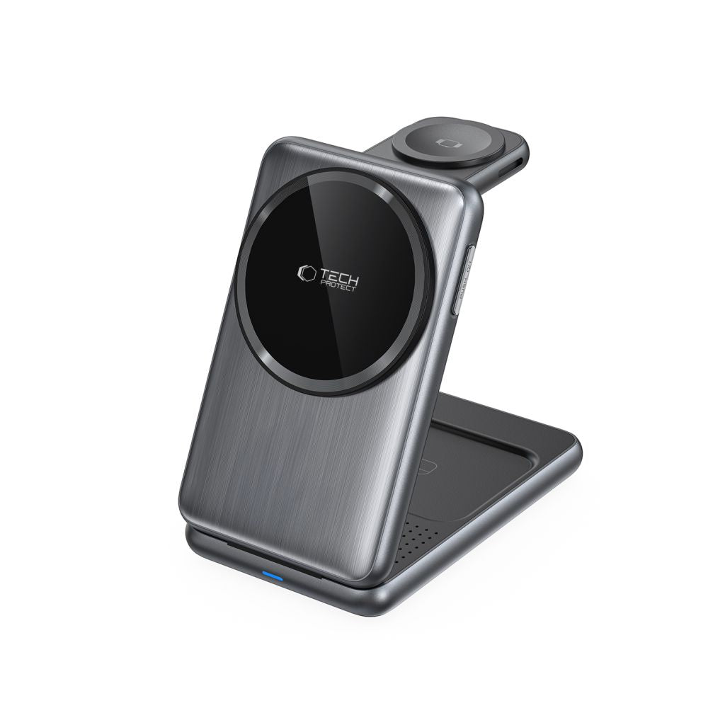 Φορτιστής Δικτύου Ασύρματος Tech-Protect A42 3σε1, 15W, 1.67A, Γκρι