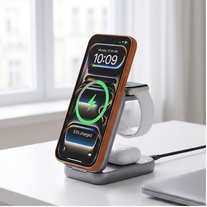 Tech-Protect A53 3in1 Wireless Network Charger, 25W, Gray