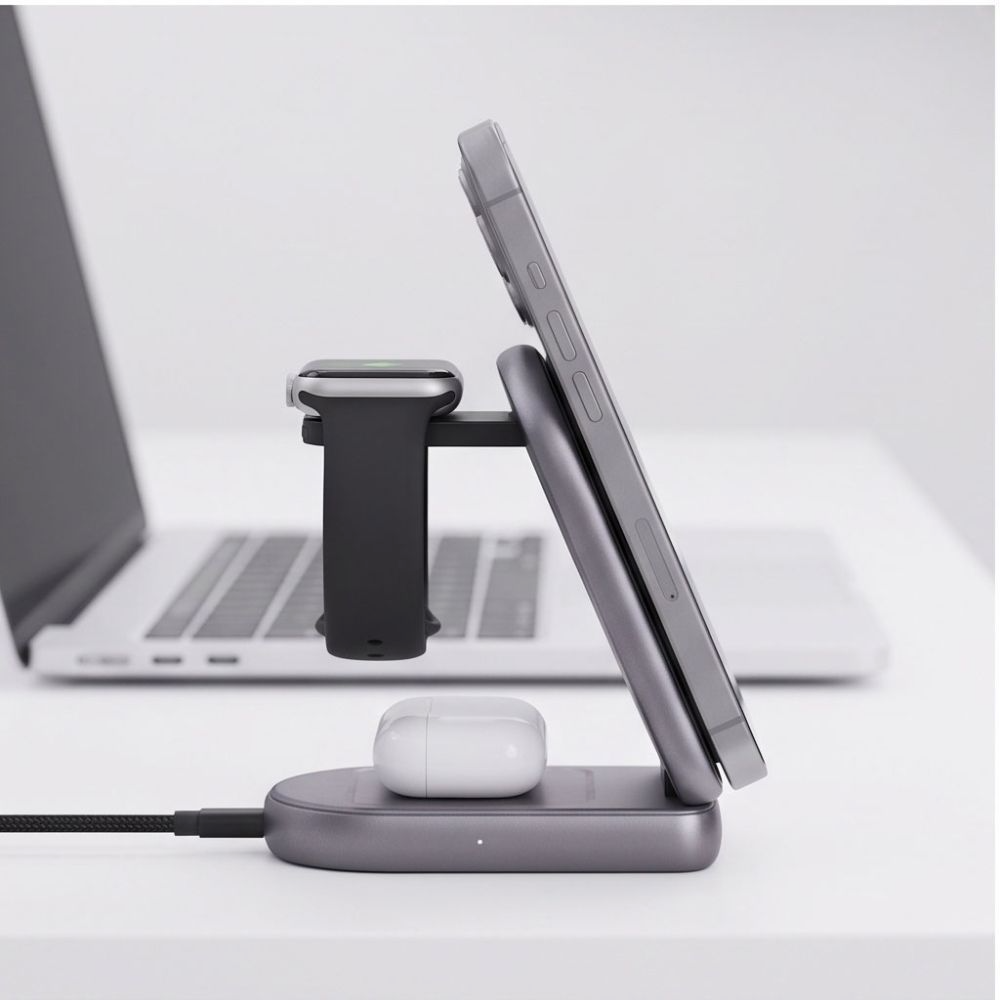 Tech-Protect A53 3in1 Wireless Network Charger, 25W, Gray