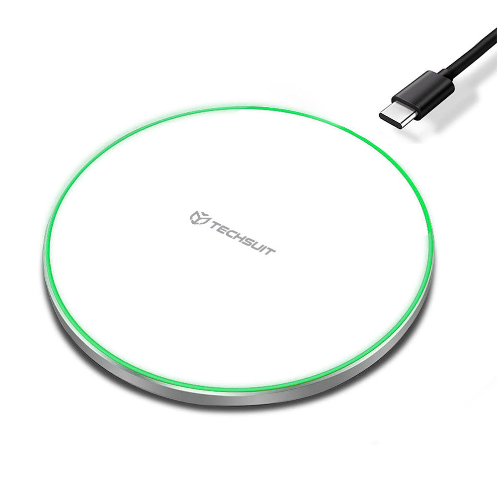 Φορτιστής Δικτύου Wireless Techsuit CHWR031 Premium, 15W, 1.67A, Λευκό