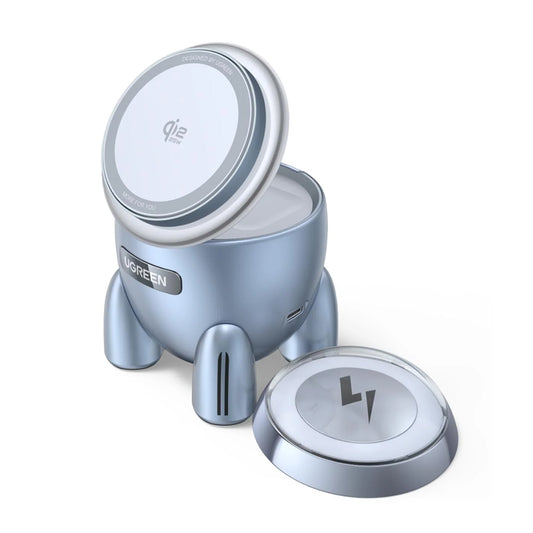 Φορτιστής Δικτύου Ασύρματος UGREEN W713 2σε1, 25W, Μπλε