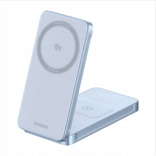 Φορτιστής Δικτύου Ασύρματος UGREEN MagFlow 2in1, 25W, Μπλε
