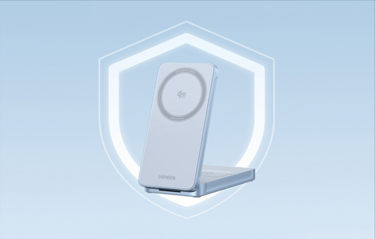 Φορτιστής Δικτύου Ασύρματος UGREEN MagFlow 2in1, 25W, Μπλε, Επανασυσκευασμένος