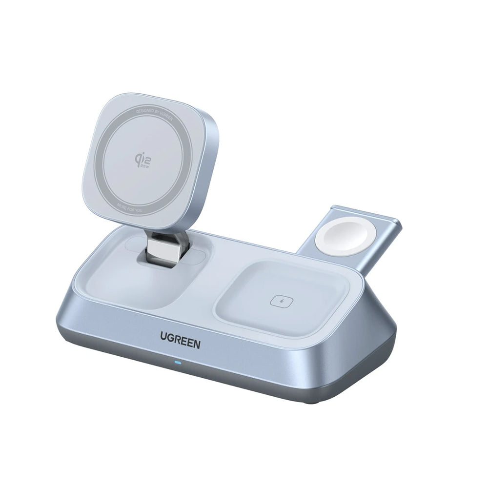 Φορτιστής Δικτύου Ασύρματος UGREEN W711 3σε1, 25W, 1.67A, Μπλε