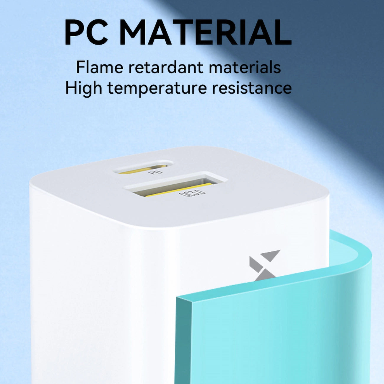 Φορτιστής Δικτύου WZK WWCEAC, 33W, 3A, 1 x USB-A - 1 x USB-C, Λευκό