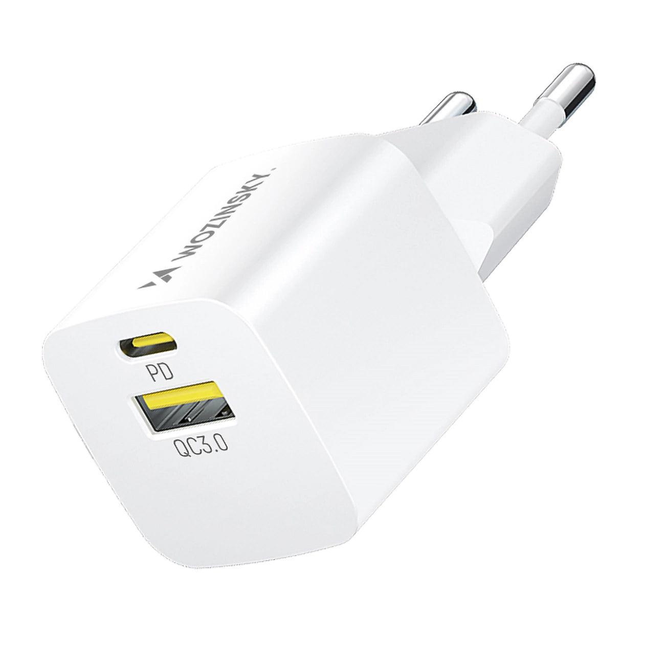 Φορτιστής Δικτύου WZK WWCEAC, 33W, 3A, 1 x USB-A - 1 x USB-C, Λευκό