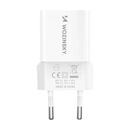 Φορτιστής Δικτύου WZK WWCEAC, 33W, 3A, 1 x USB-A - 1 x USB-C, Λευκό