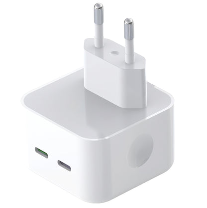 Φορτιστής Δικτύου XO Design L102, 35W, 3A, 2 x USB-C, Λευκό