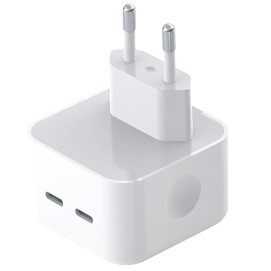Φορτιστής Δικτύου XO Design L102, 35W, 3A, 2 x USB-C, Λευκό