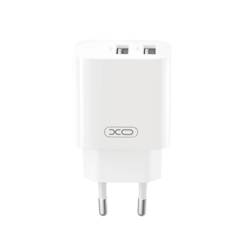 Φορτιστής δικτύου XO Design CE55, 12W, 2.4A, 2 x USB-A, Λευκός