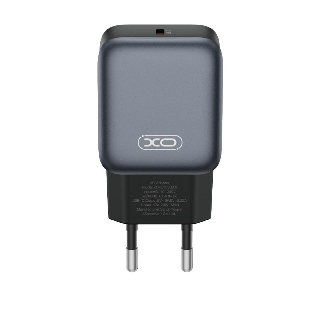 Φορτιστής Δικτύου XO Design L153, 20W, 3A, 1 x USB-C, Μαύρο