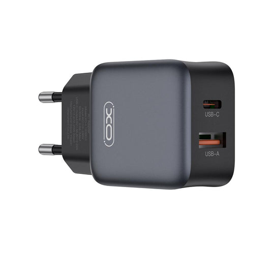Φορτιστής Δικτύου XO Design L156, 30W, 3A, 1 x USB-A - 1 x USB-C, Μαύρο