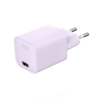 XO Design L148 Network Charger, 30W, 3A, 1 x USB-C, Purple