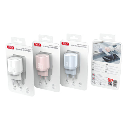Φορτιστής Δικτύου XO Design L150, 30W, 3A, 1 x USB-C, Λευκό