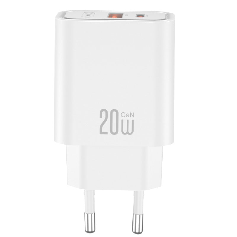 Φορτιστής Δικτύου XO Design CE40, 20W, 3A, 1 x USB-A - 1 x USB-C, Λευκό