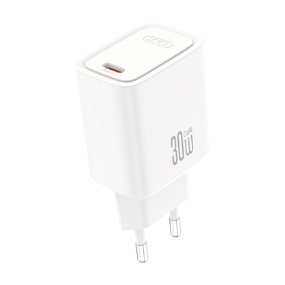 Φορτιστής δικτύου XO Design CE53, 30W, 3A, 1 x USB-C, Λευκός