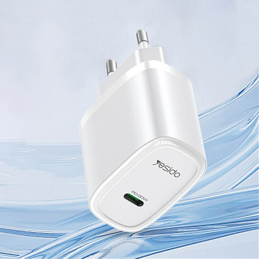 Φορτιστής Δικτύου Yesido YC57, 20W, 3A, 1 x USB-C, Λευκό