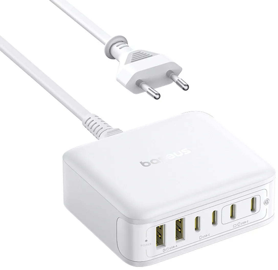 Φορτιστής Σταθμός Baseus EnerFill FH21, 120W, 2 x USB-A - 4 x USB-C, Λευκός E0120T01