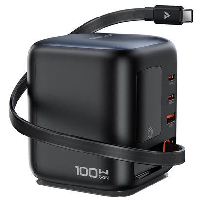 Φορτιστής Σταθμός με Καλώδιο USB-C Acefast Z10, 100W, 1 x USB-A - 2 x USB-C, Μαύρο