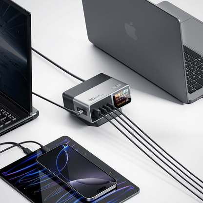 Φορτιστής Σταθμός Cuktech TA3005U, 300W, 1 x DC - 1 x USB-A - 3 x USB-C, Γκρι