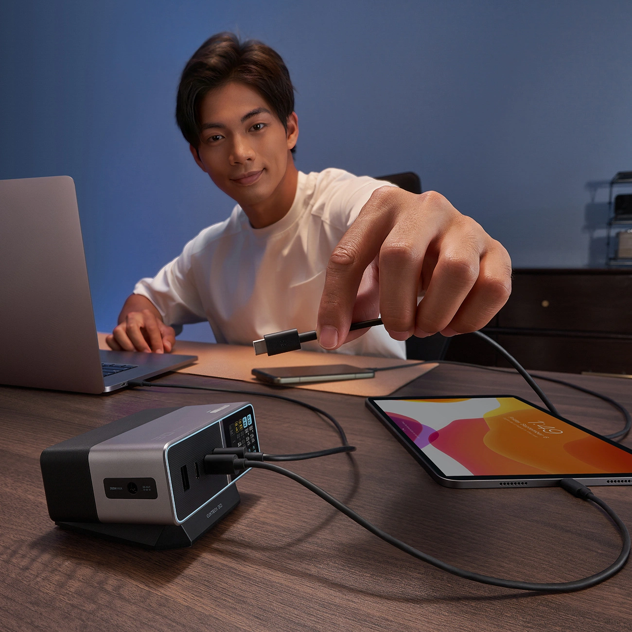 Φορτιστής Σταθμός Cuktech TA3005U, 300W, 1 x DC - 1 x USB-A - 3 x USB-C, Γκρι