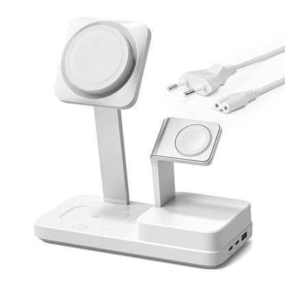 ESR CryoBoost QI 6in1 Charging Station, 100W, 2 x USB-A - 1 x USB-C, White