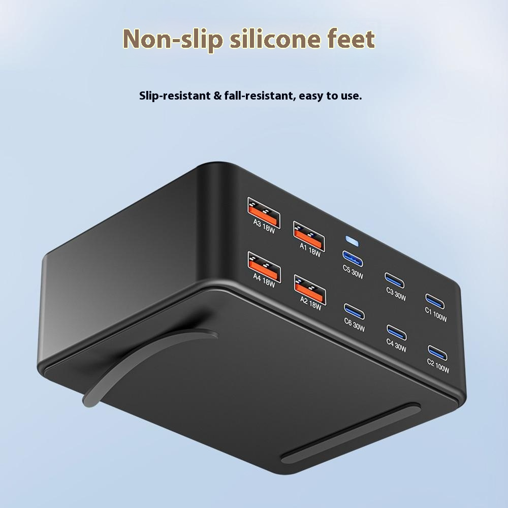 Φορτιστής Σταθμός OEM HW66, 330W, 5A, 4 x USB-A - 6 x USB-C, Μαύρο