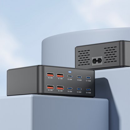 Φορτιστής Σταθμός OEM HW66, 330W, 5A, 4 x USB-A - 6 x USB-C, Μαύρο