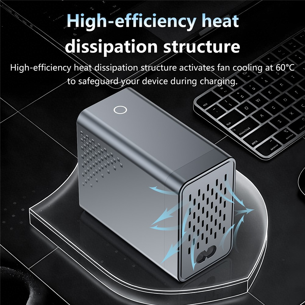 Φορτιστής Σταθμού OEM WLX-G3, 140W, 5A, 2 x USB-A - 4 x USB-C, Γκρι
