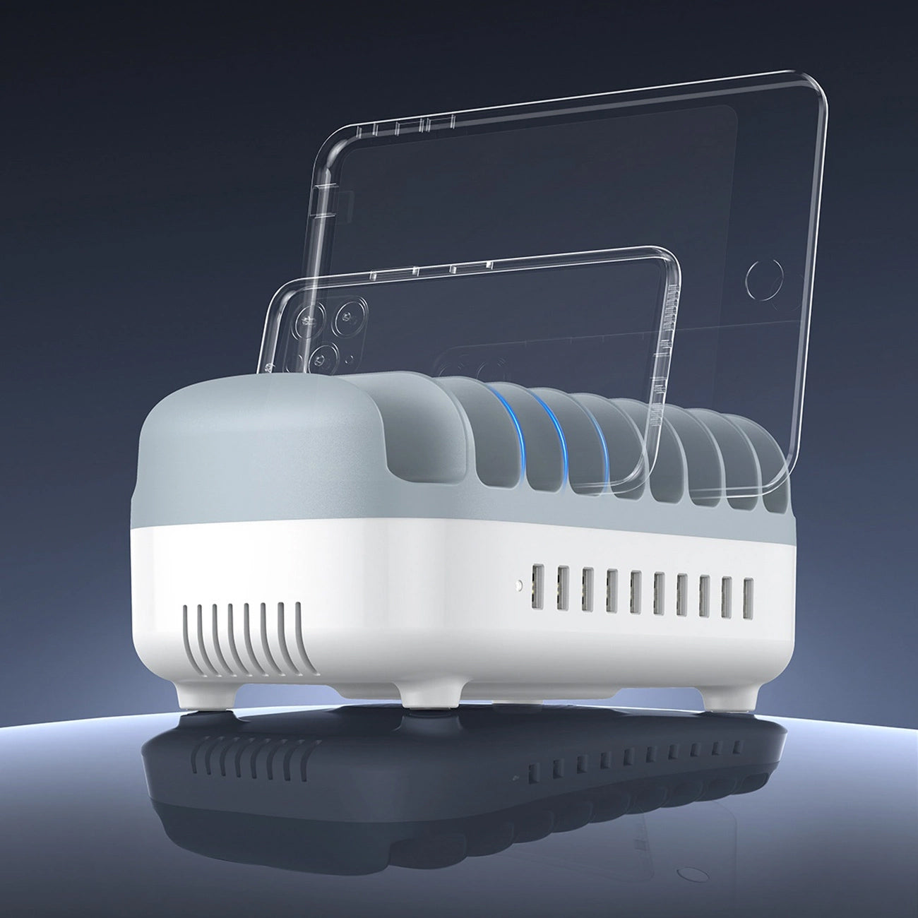 Φορτιστής Σταθμός Orico DUK-10P-V1, 120W, 2.4A, 10 x USB-A, Λευκό